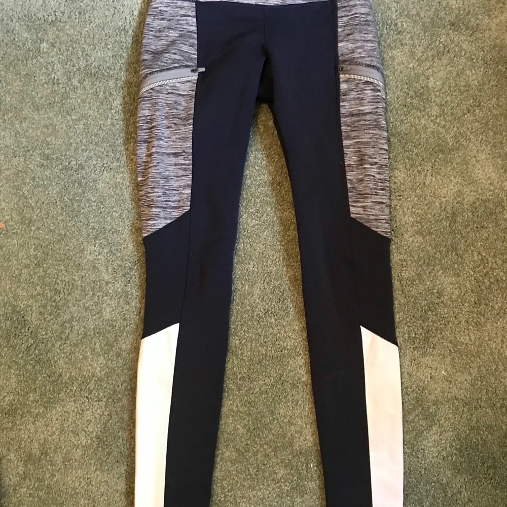 Athleta-Polar tech,Power-lift, color block tights